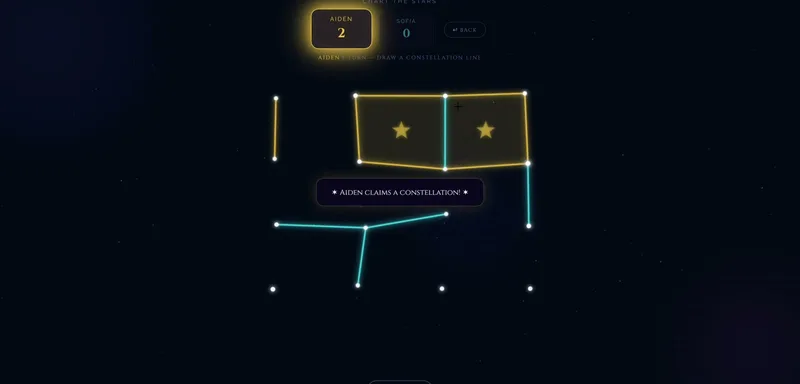 Constellation — connect stars in a dots-and-boxes night sky game