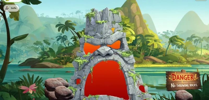 Volcano Blast — catch falling rocks before they land